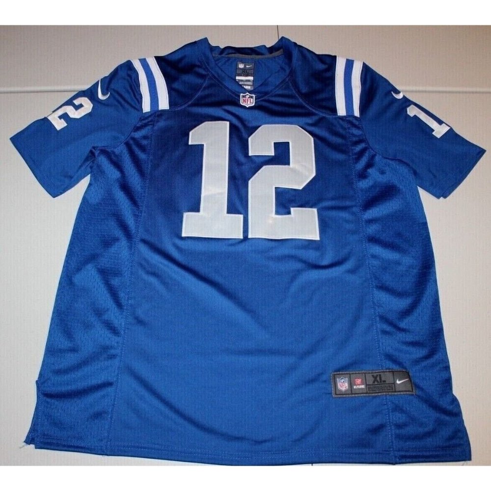 NFL Football Indianapolis Colts Andrew Luck #12 Jersey Top Womens XL Nike Blue